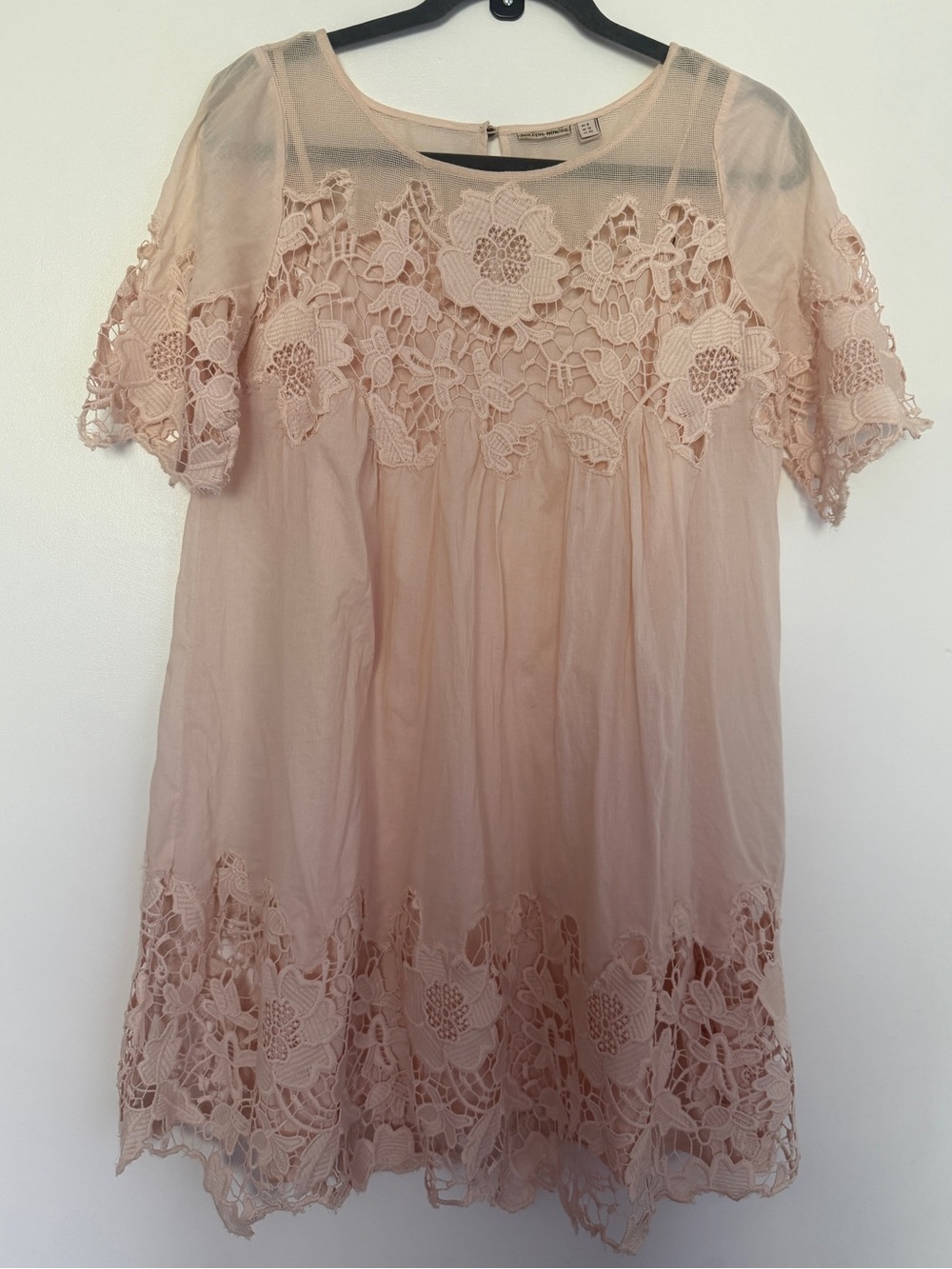 Anthropologie Holding Horses Blush Pink Lace Dress
